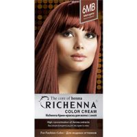 Richenna Color Cream 6 mb - Крем-краска для волос с хной, красное дерево