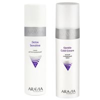 Aravia Professional - Набор для лица, Очищающий крем и тоник детоксицирующий, 1 шт