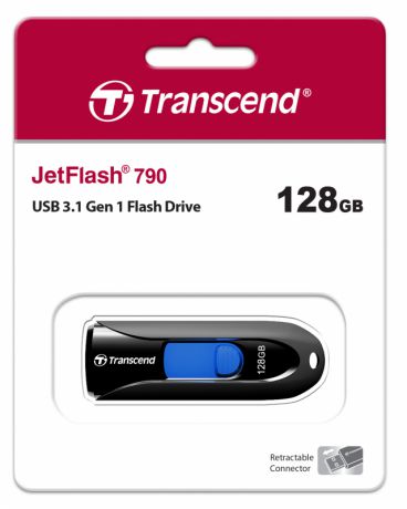 USB флешка Transcend JetFlash 790 128Gb (черный)