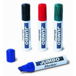 Набор из 4-х разноцветных маркеров Jumbo для флипчартов, широкий грифель