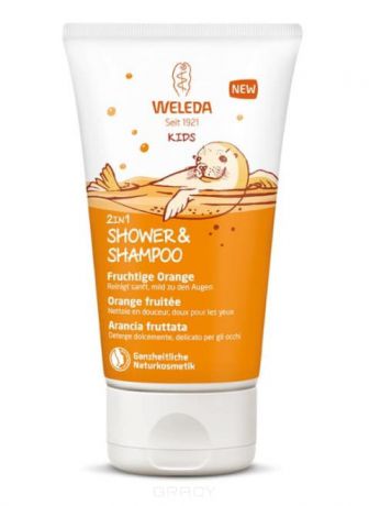 Детский шампунь-гель для волос и тела Апельсин, 150 мл