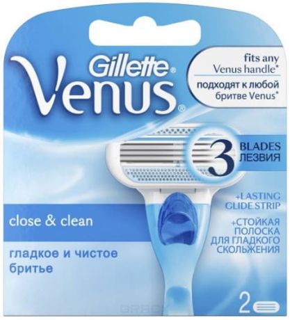 Gillette, Сменные кассеты для бритья Venus, 4 шт./уп.