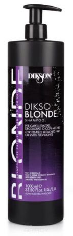 Dikson, Шампунь для обработанных, обесцвеченных и мелированных волос Dikso Blonde Shampoo, 1 л