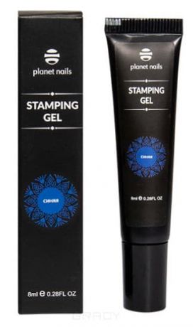 Planet Nails, Гель-краска Stamping Gel, 8 мл (12 цветов) Синяя