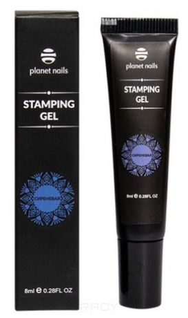 Planet Nails, Гель-краска Stamping Gel, 8 мл (12 цветов) Сиреневая