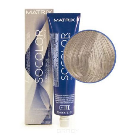Matrix, Крем краска для волос SoColor.Beauty профессиональная, 90 мл (палитра 133 цветов) 509AV очень светлый блондин пепельно-перламутровый 100% покрытие седины