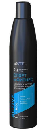 Estel, Curex Active Шампунь-гель для волос и тела Спорт и Фитнес Эстель Shampoo, 300 мл