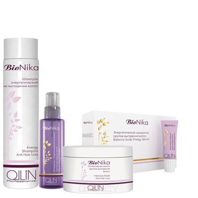 OLLIN Professional, Набор против выпадения волос BioNika (шампунь, маска, сыворотка, флюид), 750, 450, 10*15, 90 мл
