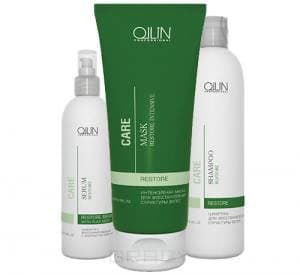 OLLIN Professional, Набор для восстановления структуры волос (шампунь, маска, сыворотка), 1000, 500, 150 мл