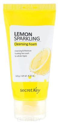 Secret Key, Lemon Sparkling Cleansing Foam Пенка для умывания, 120 гр