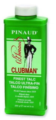 Clubman, Тальк для бритья супер-легкий (белый) Finest Powder Ultra-Fin, 255 г