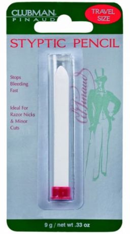 Clubman, Кровоостанавливающий карандаш (стик) Styptic Pencil, 9 г (дорожный вариант)