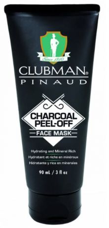 Clubman, Очищающая черная маска для лица на основе угля Charcoal Peel-Off Face Mask, 90 мл