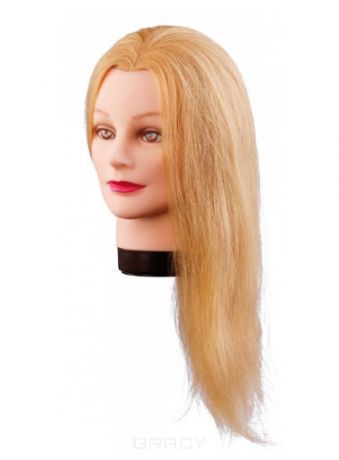 Муляж головы женский Блонд, 100% натуральные волосы, 40 см, 200 волос/см2
