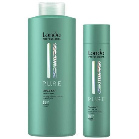 Londa, P.U.R.E. Безсульфатный органический шампунь Shea Butter Shampoo, 1 л