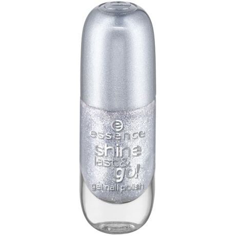 Essence, Лак для ногтей с эффектом геля Shine Last & Go, 8 мл (50 оттенков) №02, прозрачный с блестками