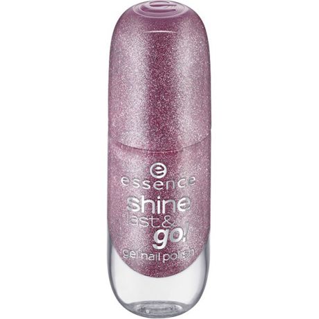 Essence, Лак для ногтей с эффектом геля Shine Last & Go, 8 мл (50 оттенков) №11, пурпурный с блестками