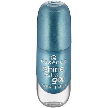 Essence, Лак для ногтей с эффектом геля Shine Last & Go, 8 мл (50 оттенков) №39, бирюза с блестками