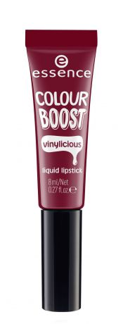 Essence, Жидкая губная помада Colour Boost Vinylicious Liquid Lipstick, 8 мл (6 тонов) №08, вишневый