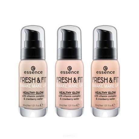 Essence, Основа тональная Fresh & Fit Awake Make Up, 30 мл (4 тона), №30, медовый