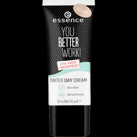 Essence, Крем для лица дневной с тонирующим эффектом You Better Work! Tinted Day Cream, 30 мл (2 оттенка), №10 Light