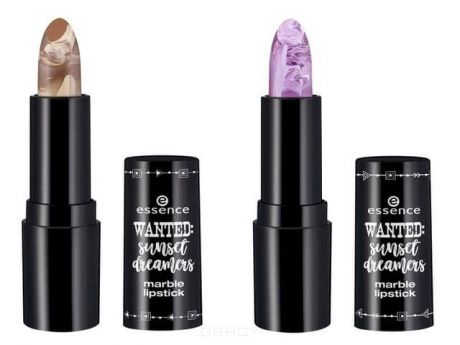 Essence, Мраморная помада Wanted Sunset Dreamers Marble Lipstick (2 оттенка), №01