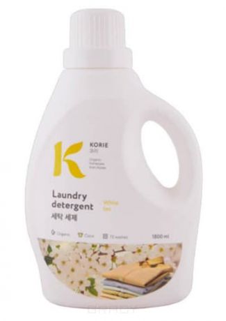 Korie, Laundry Detergent White Tea Жидкое средство для стирки Белый чай, 1800 мл