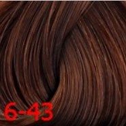 Estel, Краска для волос Princess Essex Color Cream, 60 мл (135 оттенков) 6/43 Темно-русый медно-золотой /табак