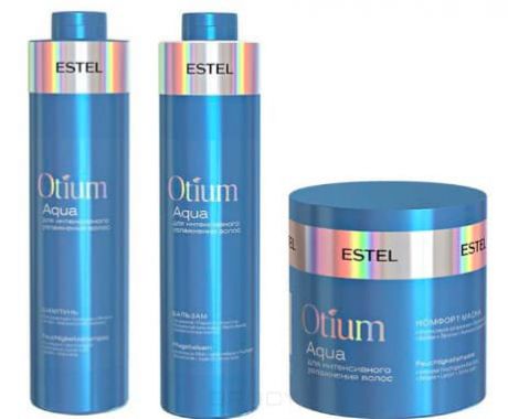 Otium Aqua Набор для волос увлажняющий Эстель (шампунь, бальзам, маска), 1000/1000/300 мл