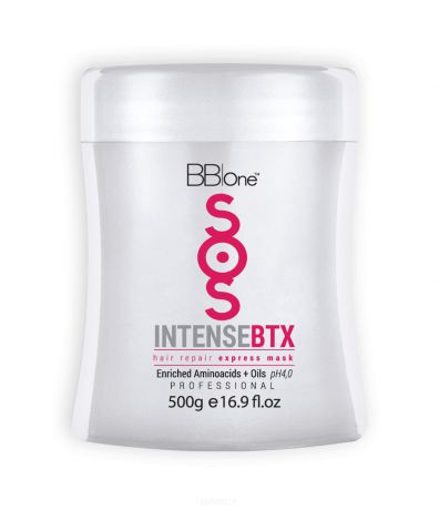 BB One, Экспресс маска SOS Intense BTX Hair Repair Express Mask pH=4, 500 мл