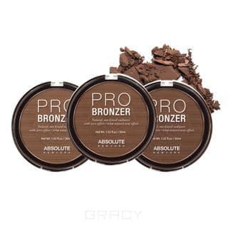 Absolute New York, Бронзер Pro Bronzer (3 оттенка), 18 гр, 18 гр, Dark