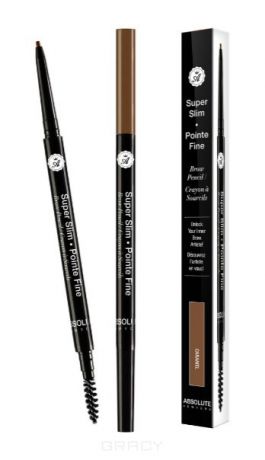 Absolute New York, Ультратонкий карандаш для бровей Super Slim Eye Brow Pencil (3 тона), 1 шт, Smoke