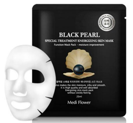 Medi Flower, Интенсивно омолаживающая маска с экстрактом черного жемчуга Special Treatment Energizing Mask Pack Black Pearl, 25 мл