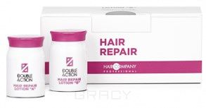 Hair Company, Восстанавливающие лосьоны для волос «A» и «B» Double Action Hair Repair Lotion «A» and «B», 5+5 по 10 мл