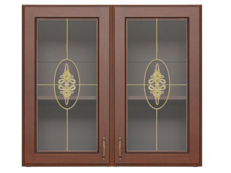 Шкаф-витрина Emiliya темный (золото) 80 см