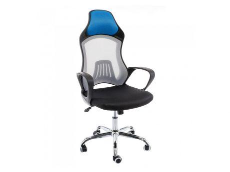 Atlant белое / черное / голубое Компьютерное кресло MebelVia