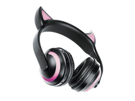 Bluetooth гарнитура QUMO Party Cat Black Беспроводные / Полноразмерные с микрофоном / 120 - 18 000 Гц / BlueTooth / microUSB