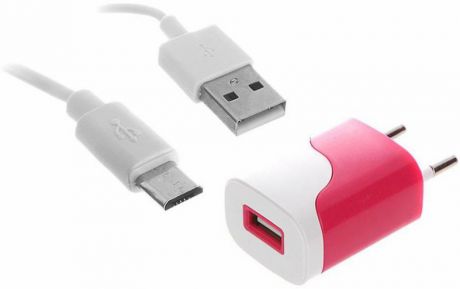 Сетевое зарядное устройство Continent ZN10-194RD 1A USB красный