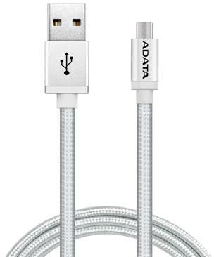 Кабель USB - micro USB A-Data AMUCAL-100CMK-CSV 1 м серебристый