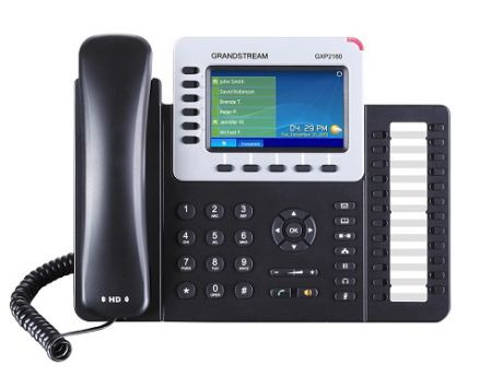 Телефон IP Grandstream GXP-2160 6 линий и 6 SIP-аккаунтов 2x10/100/1000 Mbps цветной LCD PoE USB Bluet