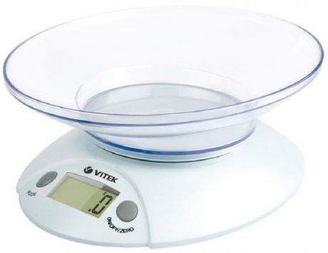 Весы кухонные Vitek VT-8001 белый 5 кг, пластик
