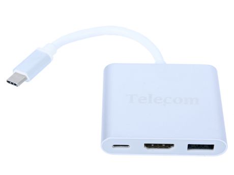 Переходник USB Type-C - HDMI+USB3.0 +USB Type-C TelecomTUC010