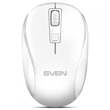Мышь беспроводная SVEN RX-255W белая (2,4 GHz, 3+1кл. 800-1600DPI, цвет. картон)