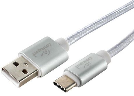 Кабель USB Type-C Cablexpert CC-U-USBC01S-1.8M серебристый 1.8м