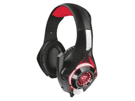 Гарнитура Trust GXT 313 Nero Black/Red Проводные / Полноразмерные с микрофоном / 15 - 20000 Гц / 105 дБ / Одностороннее / USB / miniJack 3.5 мм