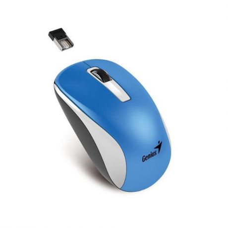 Мышь беспроводная Genius NX-7010 Blue USB(Radio) оптическая, 1600 dpi, 2 кнопки + колесо