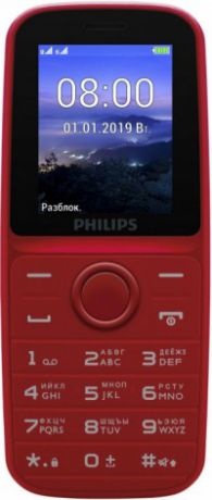 Мобильный телефон Philips E109 красный 1.77" (128 x 160)/DualSim