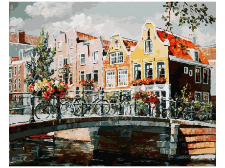 Раскраска по номерам Белоснежка Амстердам. Мост через канал 119-AB