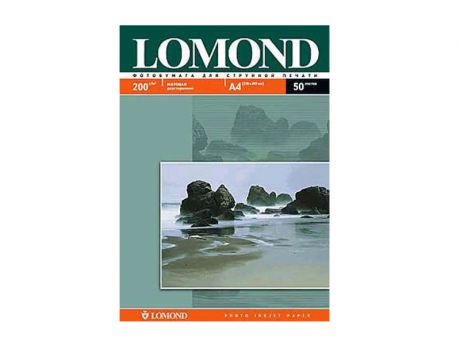 Фотобумага Lomond А4 200g/m2 матовая двусторонняя 50 листов 102033