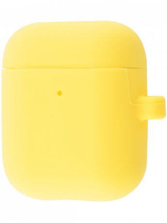 Аксессуар Чехол Krutoff для AirPods 2 Hang Case с карабином Yellow 10882